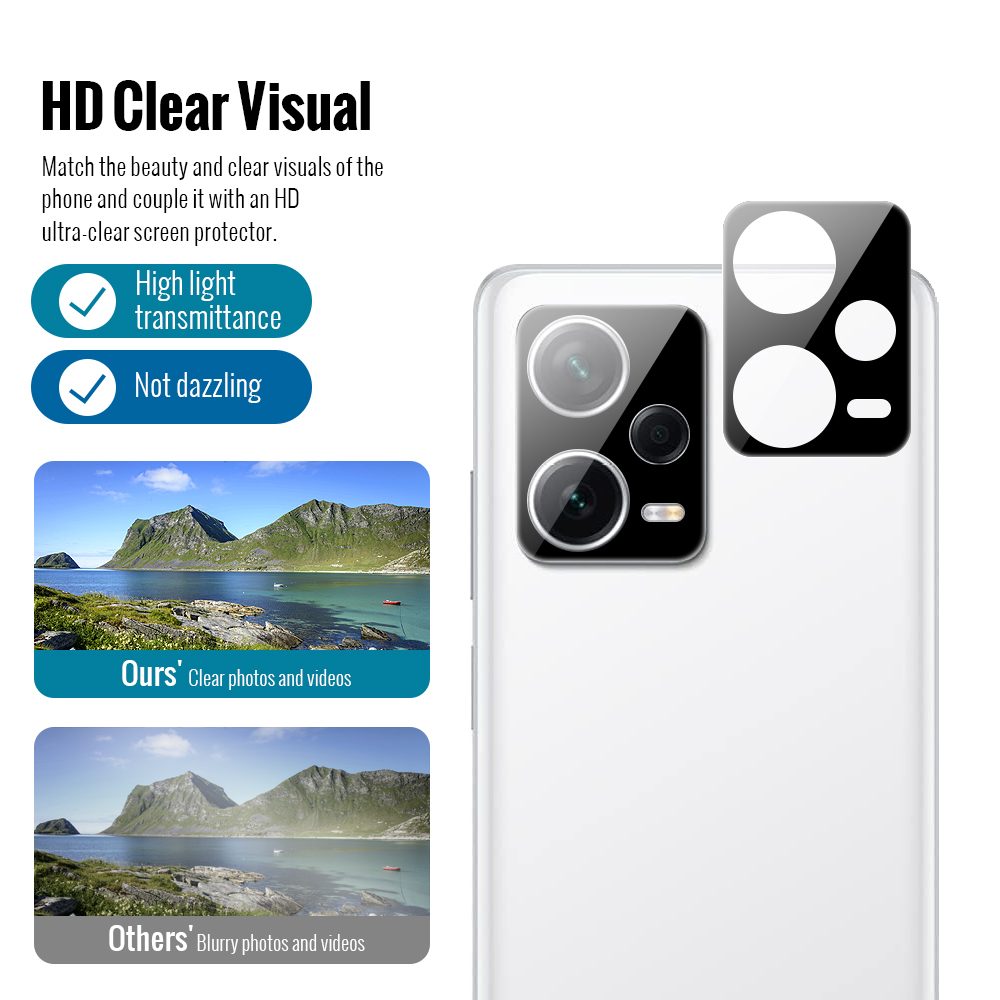 2 Db Edzett üveg és 2 Db Kameraüveg Készlet, Xiaomi Redmi Note 12 Pro Plus