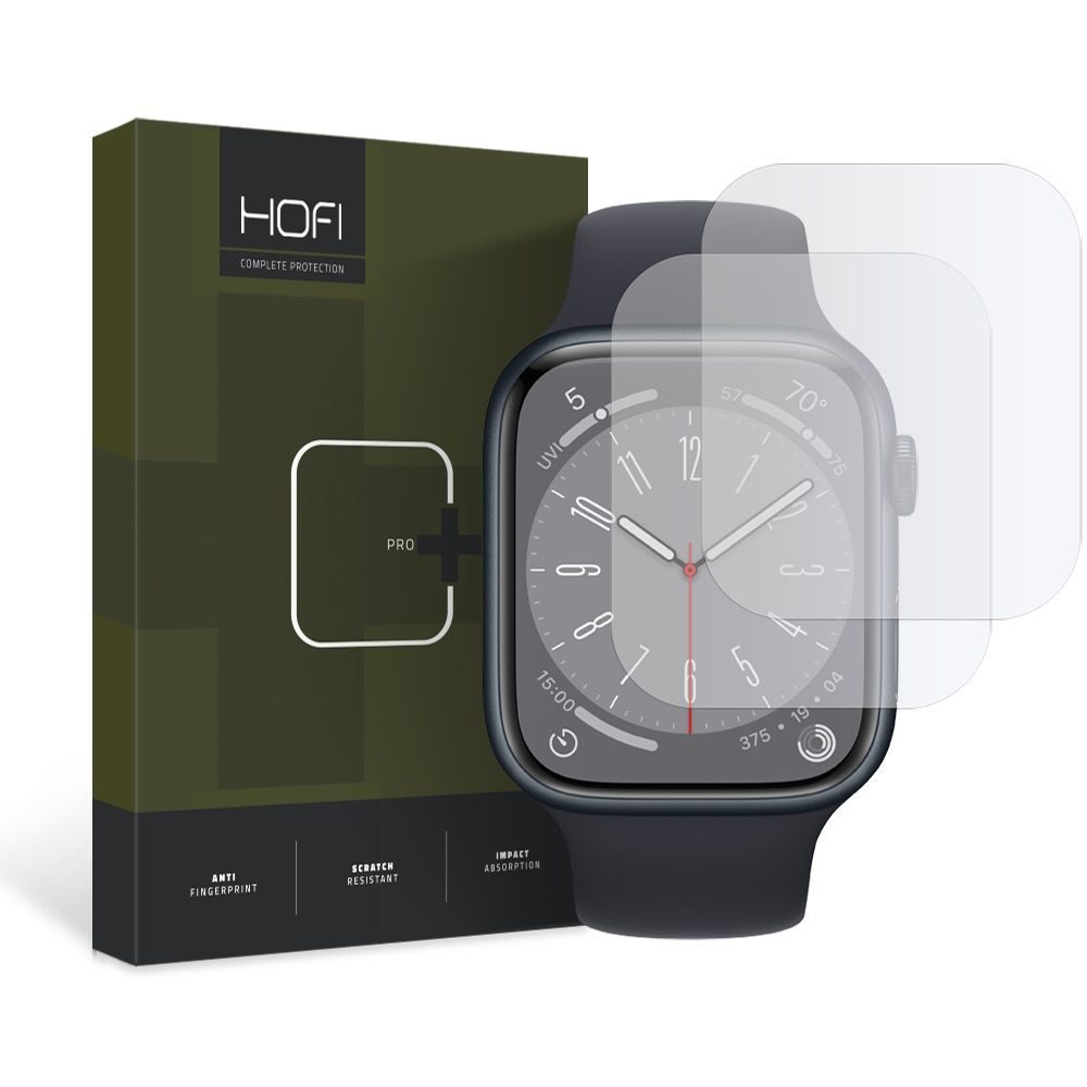 Hofi HydroFlex Pro+ Fólia 2 Kusy, Apple Watch 4 / 5 / 6 / 7 / 8 / 9 / SE (40 / 41 Mm), Priehľadné