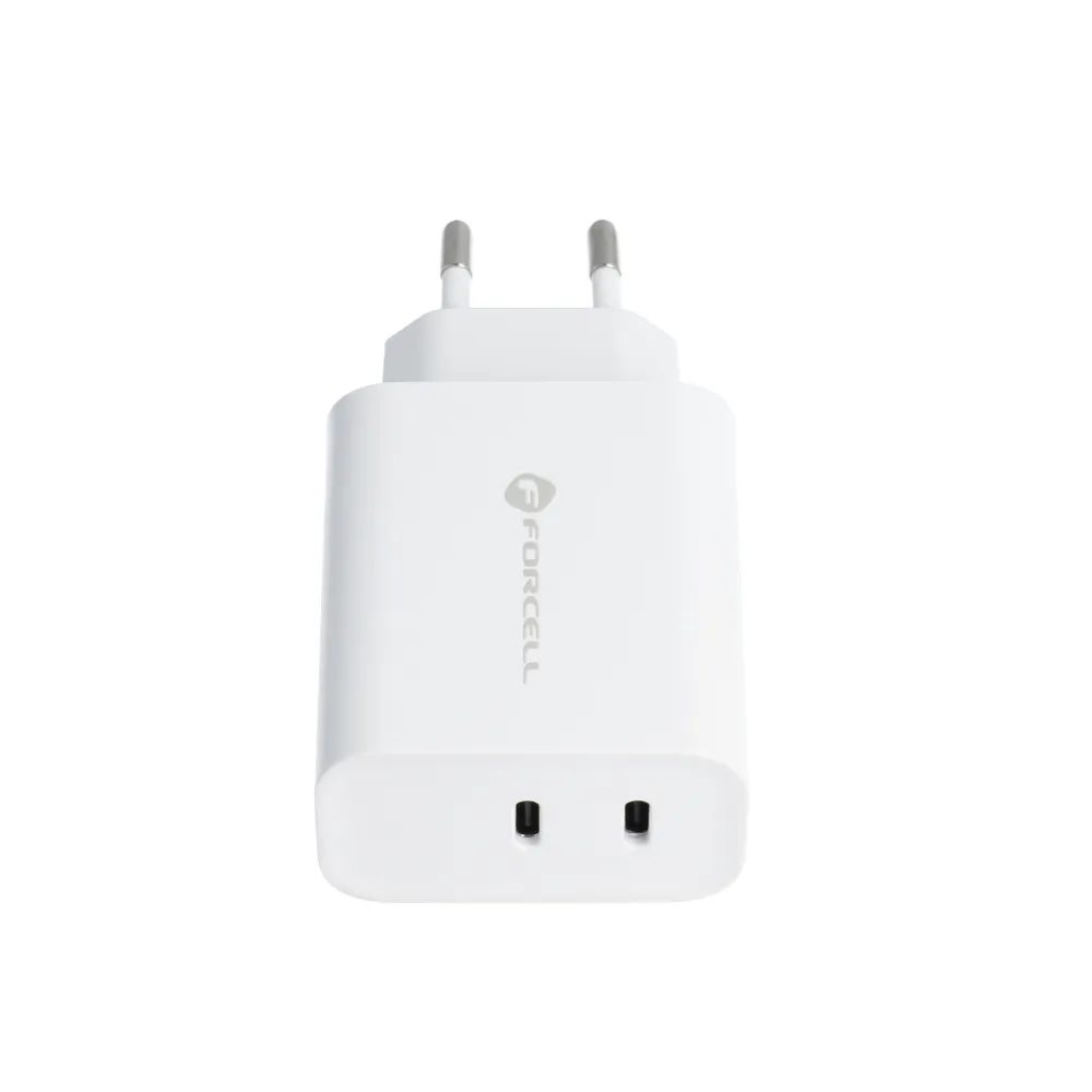 Forcell Kettős USB-C, 3A, 35W Adapter PD és QC 4.0 Töltéssel