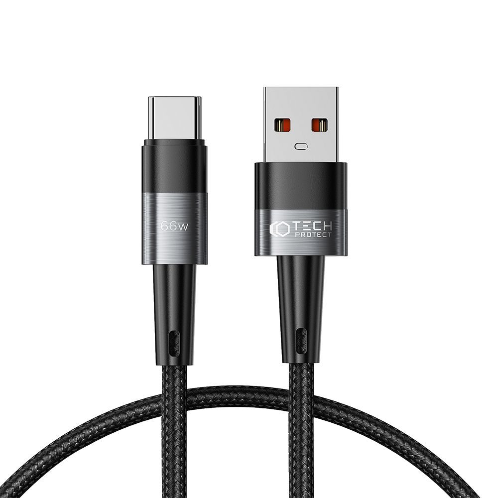 Tech-Protect UltraBoost USB-C Kábel, 66W / 6A, 0,25 M, šedý