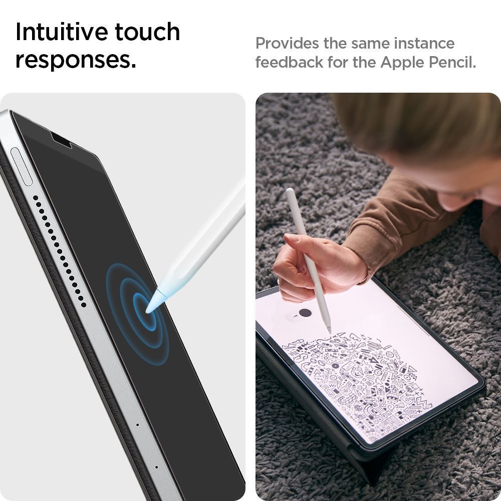 Spigen Paper Touch, Matt Papírfólia Rajzoláshoz, IPad Pro 12.9 2020 / 2021 / 2022