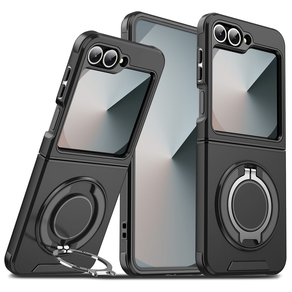 Camslide Stand borító, Samsung Galaxy Z Flip 6, fekete