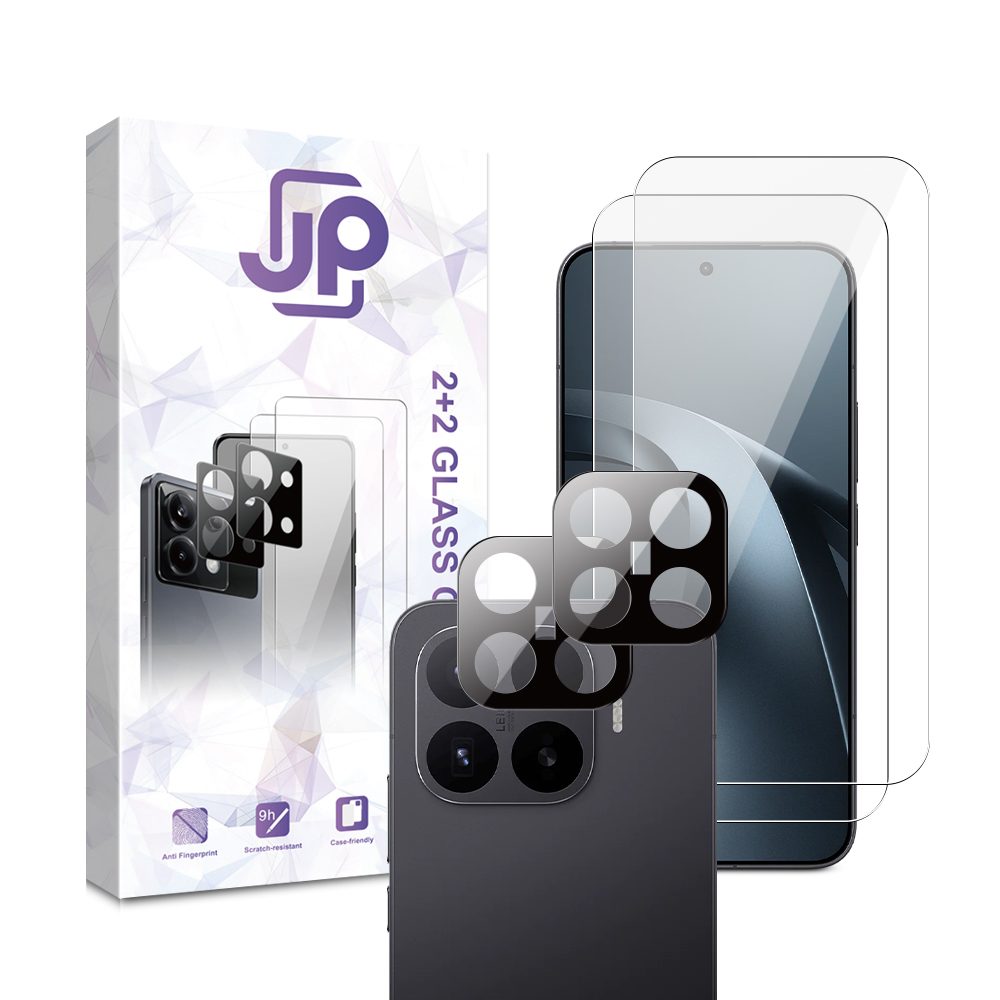JP Pachet combo, Set 2 sticle securizate și 2 sticle pentru cameră foto, Xiaomi 17T Pro