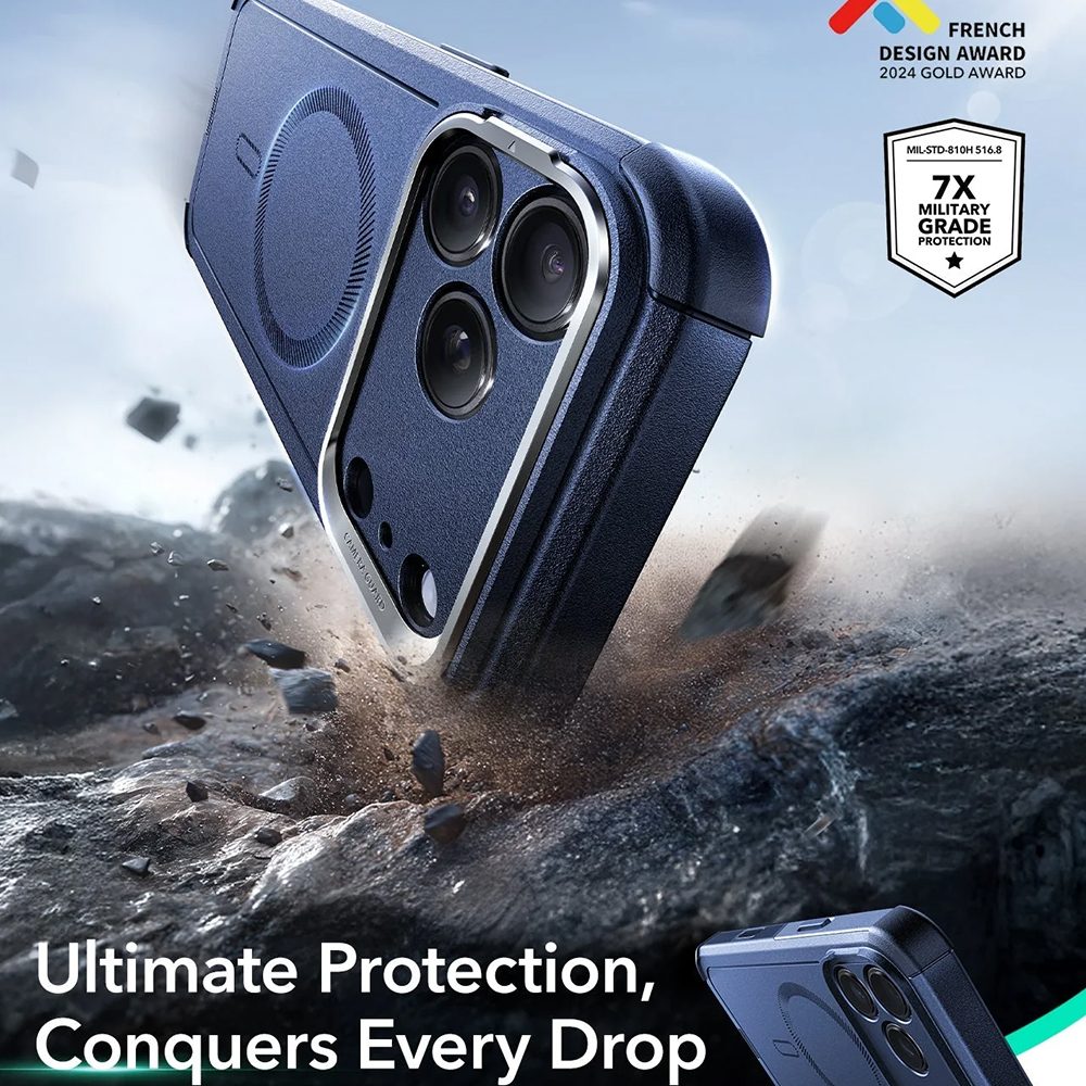 Kryt ESR Cyber Armor Kickstand, iPhone 17 Pro Max, modrý