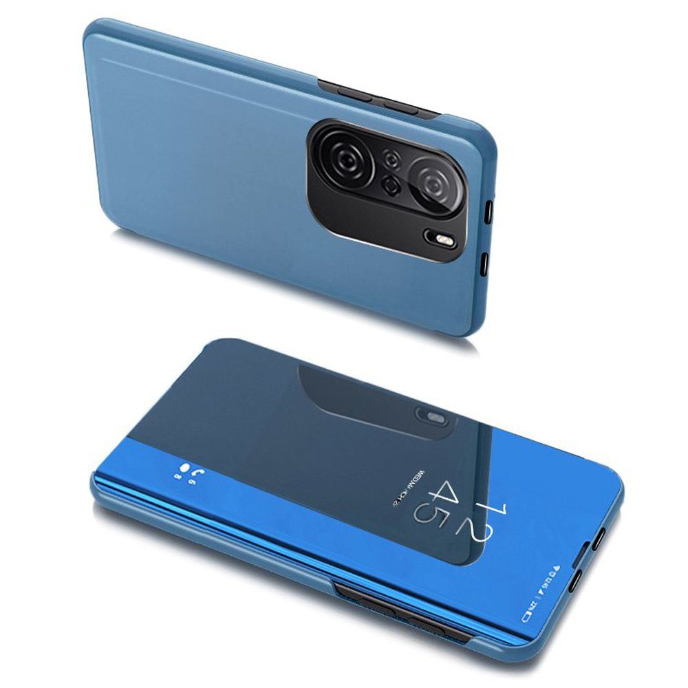 Levně Clear view modré pouzdro na telefon Xiaomi Redmi Poco F3, K40, K40 Pro, K40 Pro+