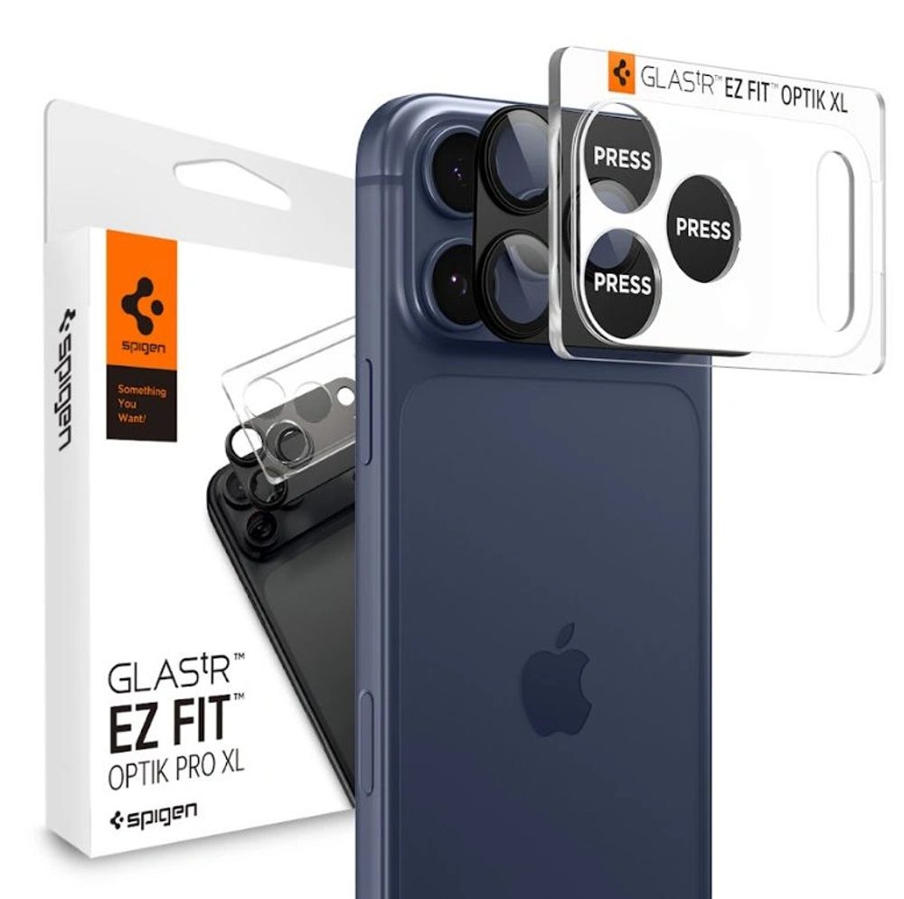 Levně Spigen Optik Pro XL TR EZ Fit ochrana fotoaparátu, iPhone 17 Pro Max, černá