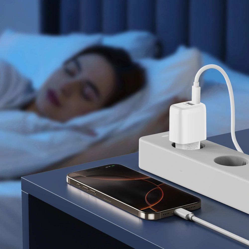 Tech-Protect NCA20 2-portová sieťová nabíjačka PD 20W / QC3.0, biela