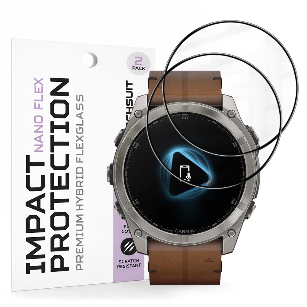 Levně Techsuit Nano Flex, Garmin Fenix 8 / Fenix 8 Pro 51mm, 2 kusy, černé