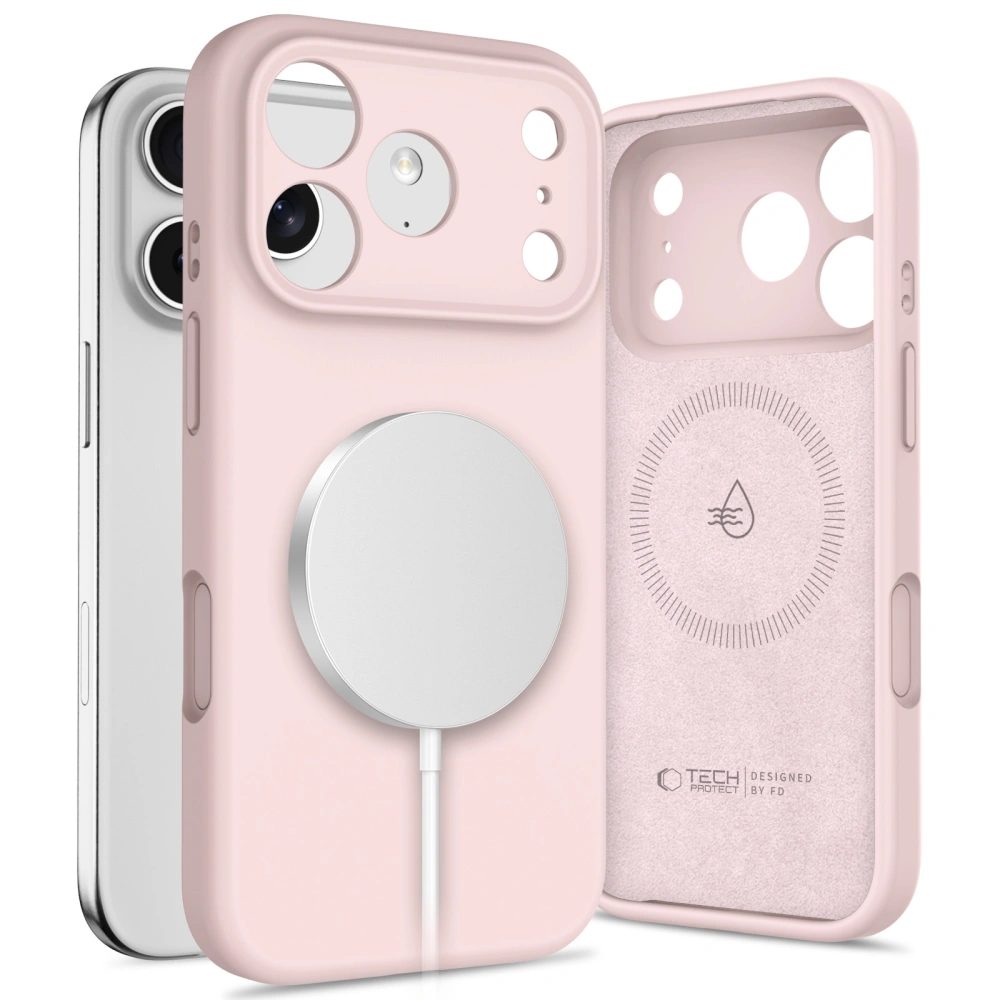 Tech-Protect Silicone MagSafe, iPhone 17 Pro, ružový