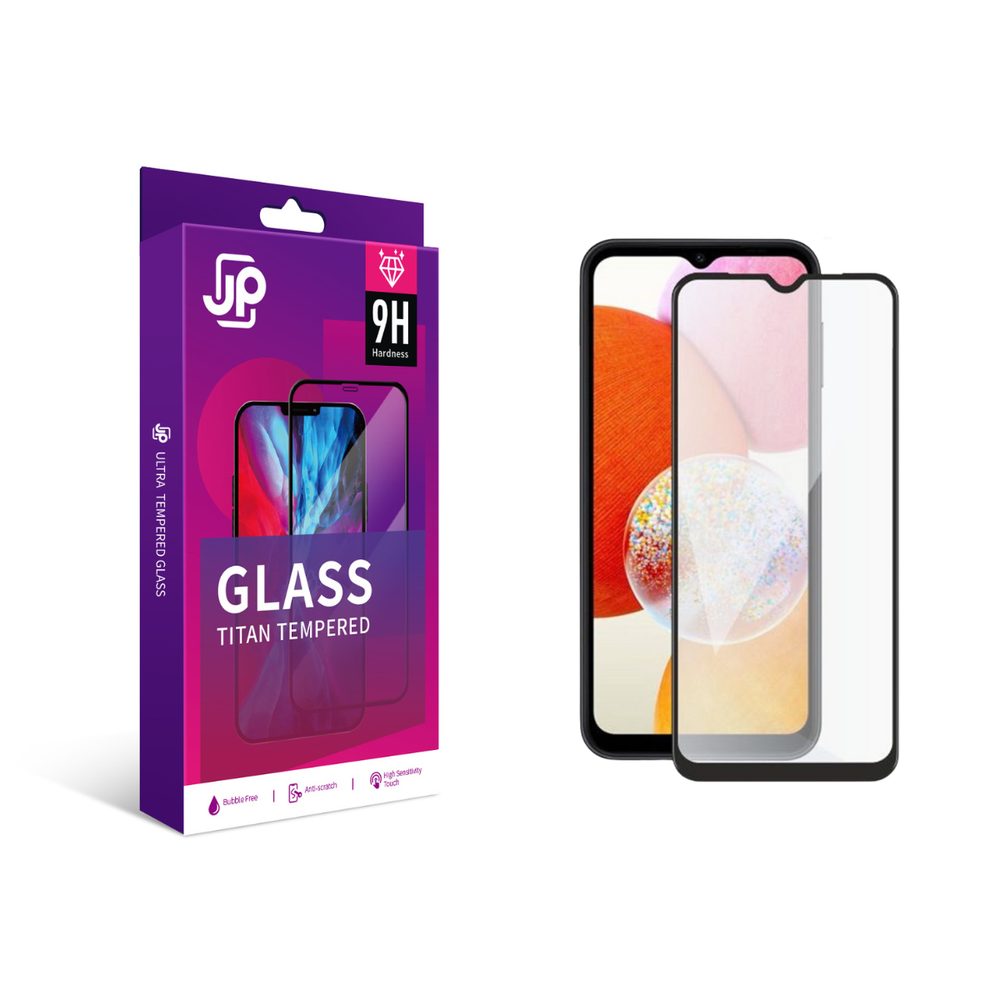 Sticlă de protecție JP Titan extra rezistentă, Samsung Galaxy A14, neagră