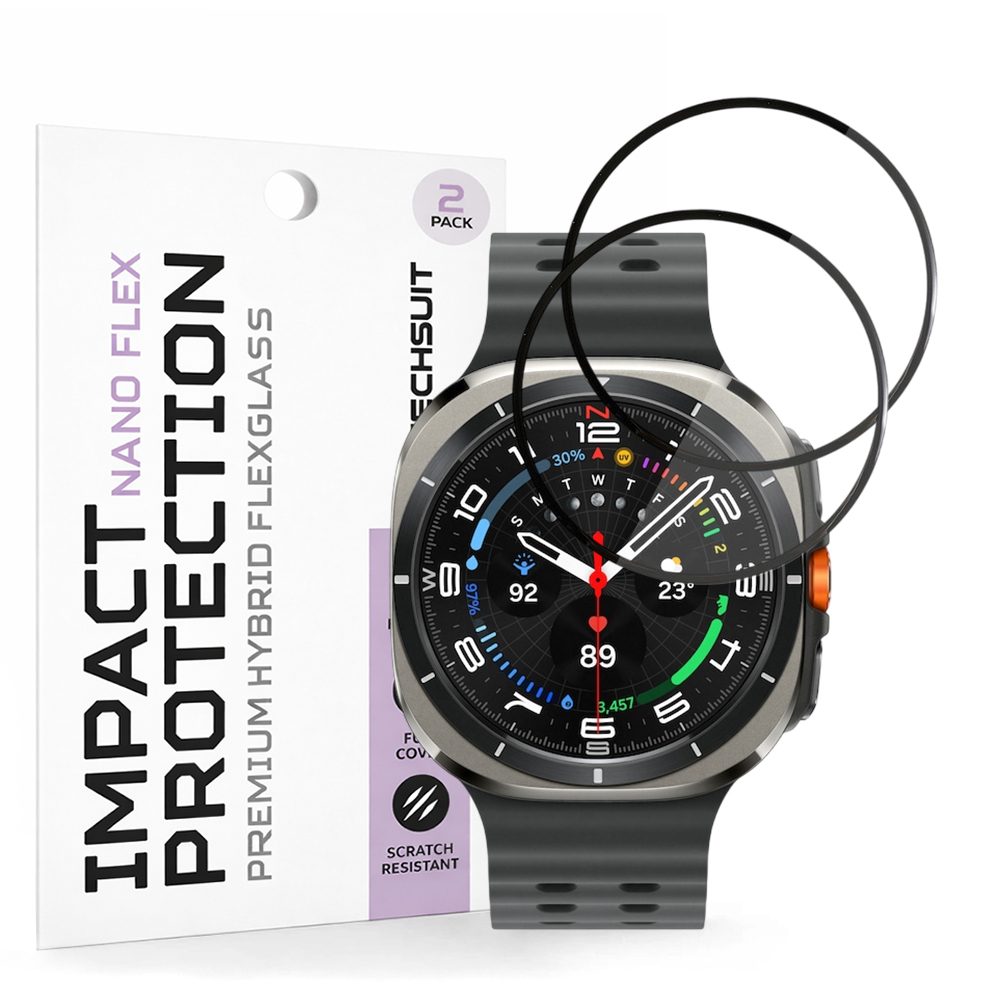Levně Techsuit Nano Flex, Samsung Galaxy Watch Ultra 47mm, 2 kusy, černé