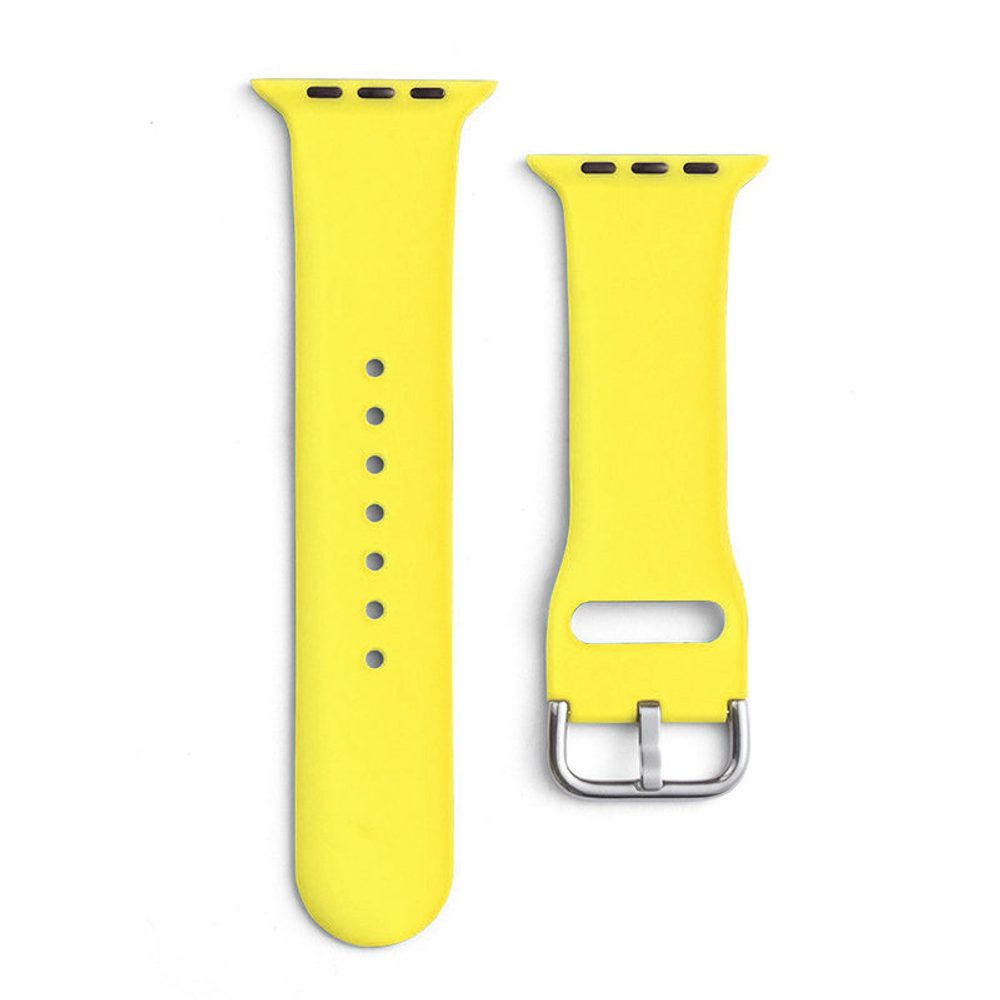 APS Silikonski Remen Za Apple Watch 2 / 3 / 4 / 5 / 6 / 7 / 8 / SE (42, 44, 45 Mm), žuti