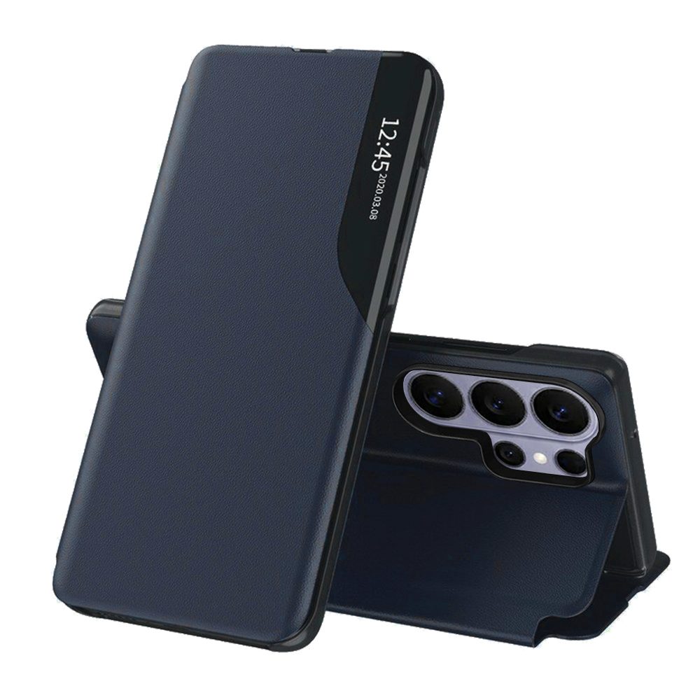 Levně Eco Leather View Case, Samsung Galaxy S26 Ultra, modré