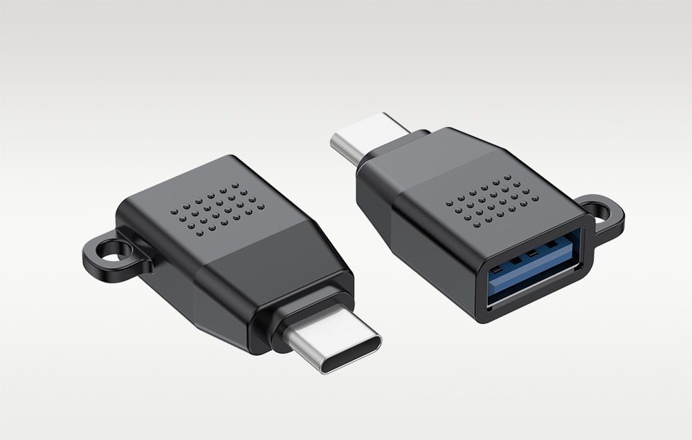 Budi Adaptér USB 3.0 Na USB-C OTG, černý