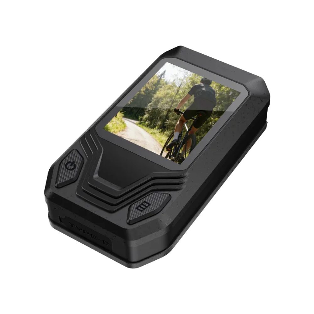 Cameră 4K pentru bicicletă cu GPS, display 2" și stabilizare EIS și lumină LED