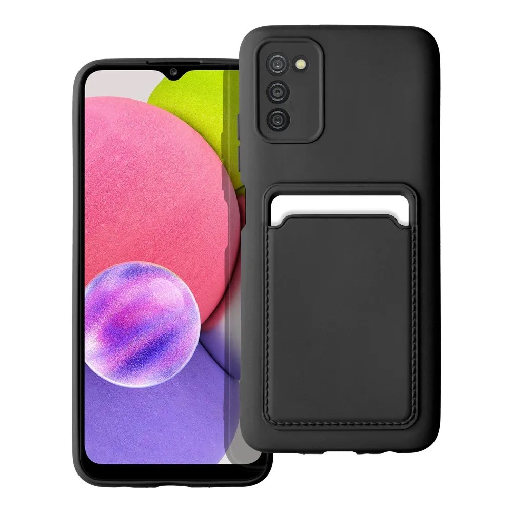 Husă Card Case, Samsung Galaxy A03s, Neagră