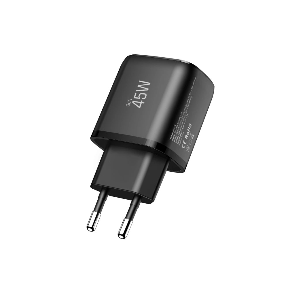 Tech-Protect NCA45W-GAN 2-portová sieťová nabíjačka PD45W / QC 3.0, čierna