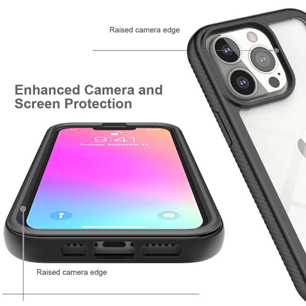 Techsuit Defense360 Pro + Zaščitna Folija, IPhone 14 Pro, črna