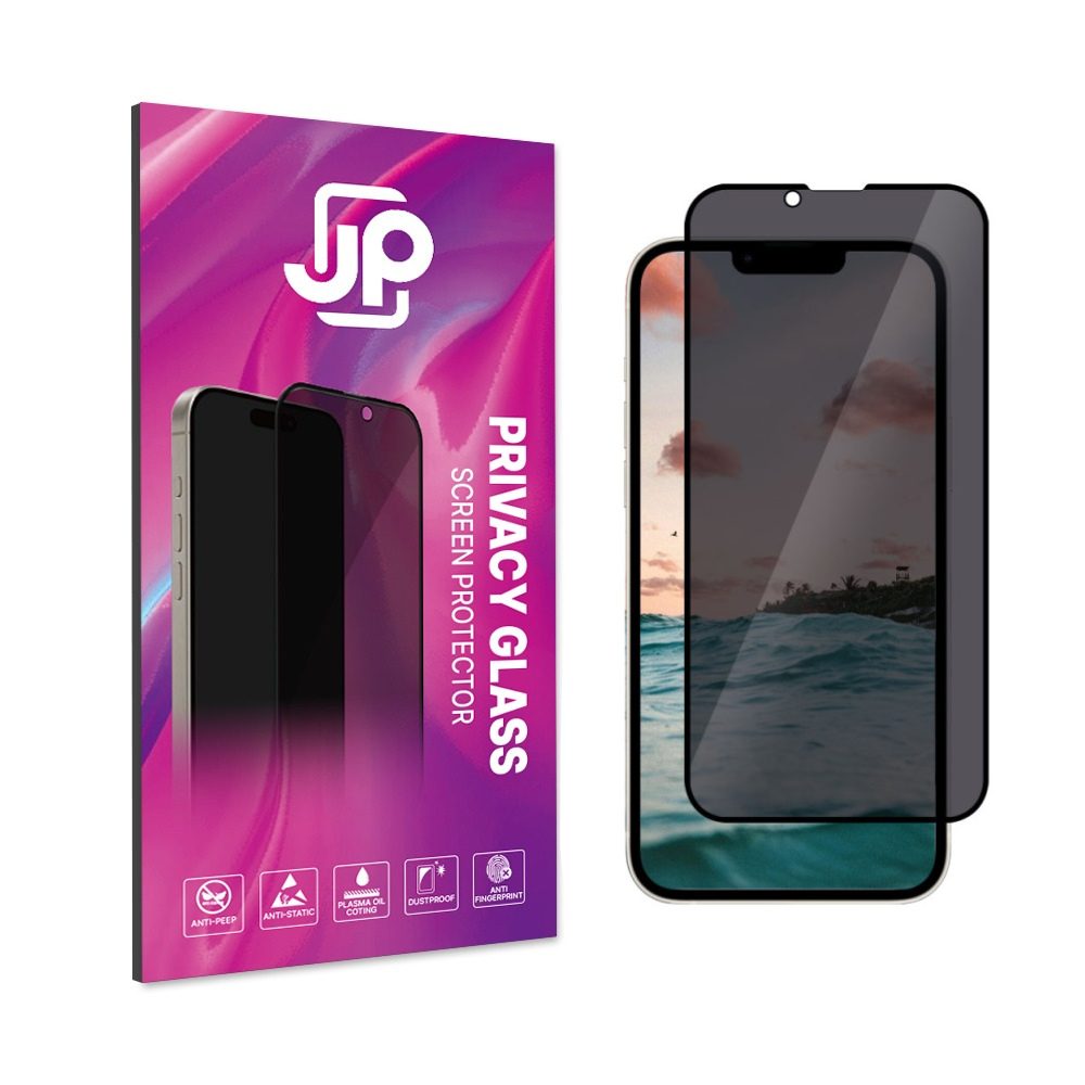 Levně JP Privacy Tvrzené sklo, iPhone 15, černé