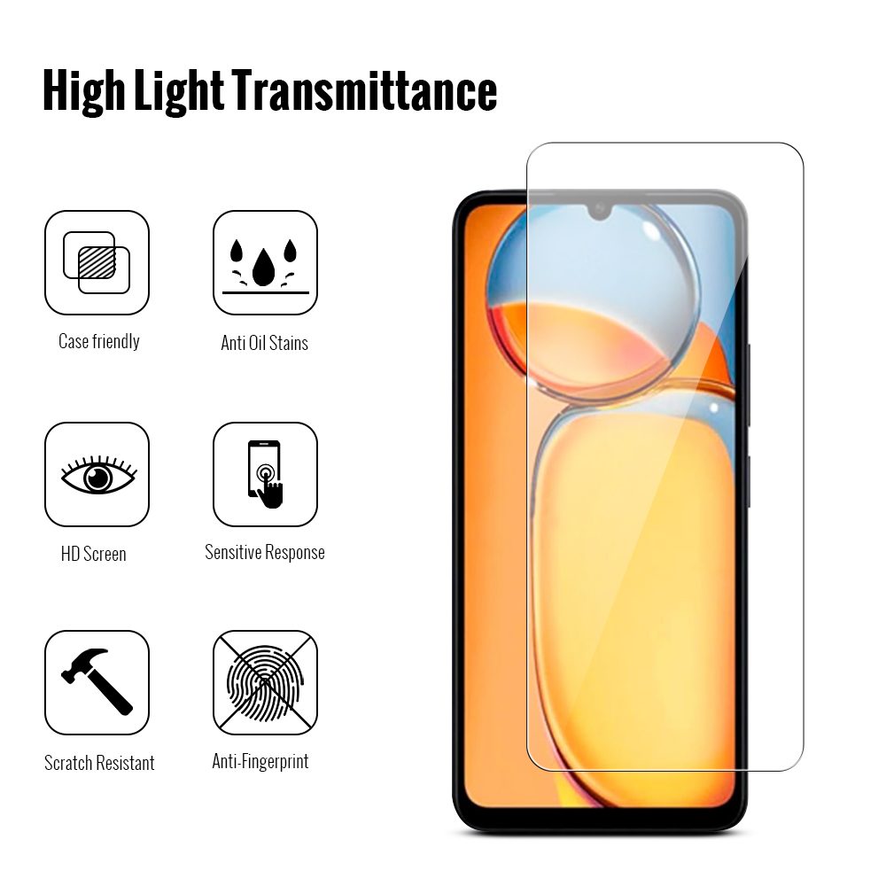 JP Hosszú Csomag Edzett üveg, 3 Szemüveg Telefonhoz, Xiaomi Redmi 13C