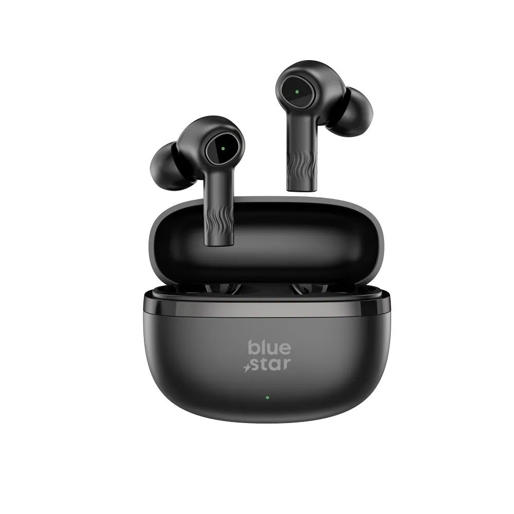 BlueStar Căști stereo wireless TWS AC20E cu funcție ANC și ENC, negre