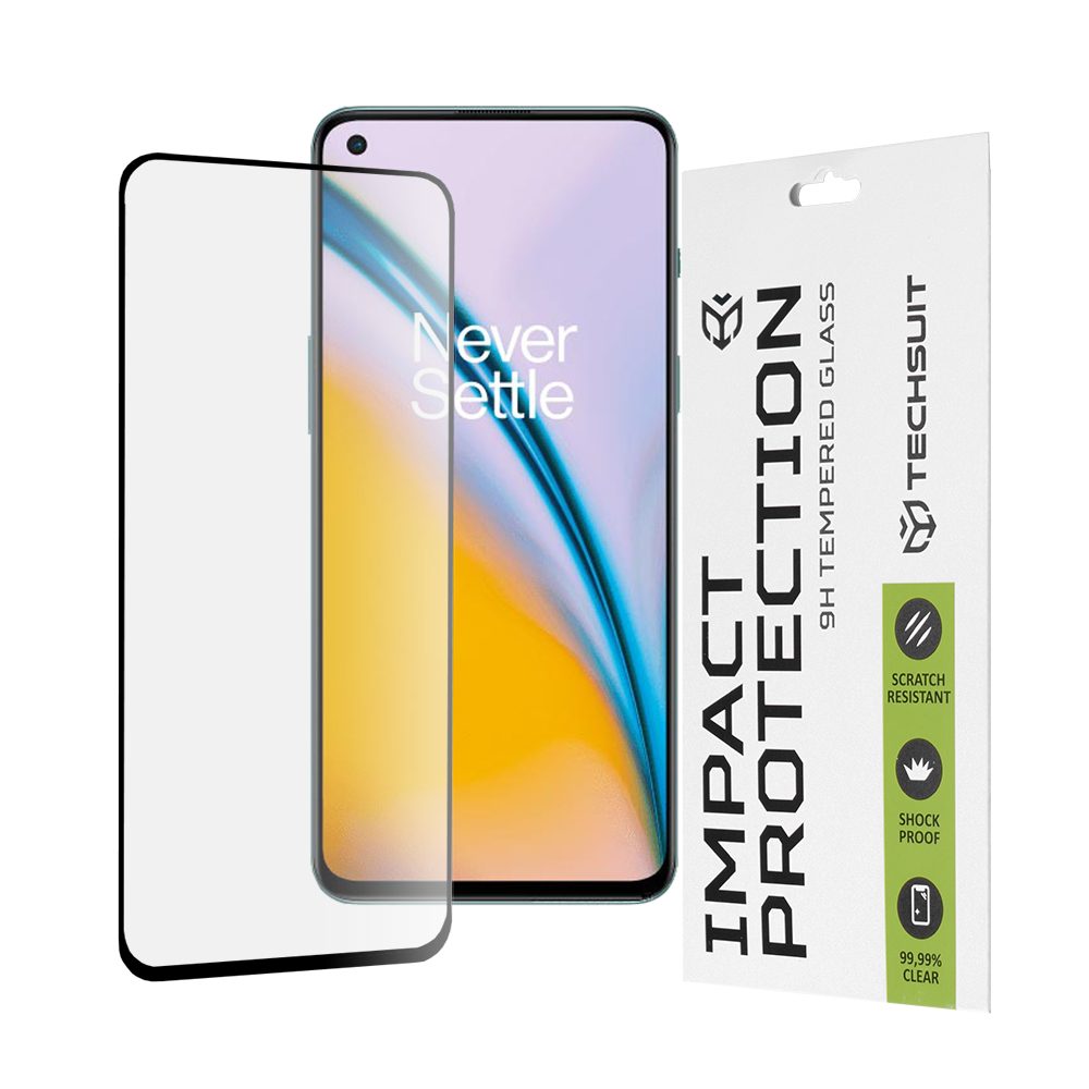 Techsuit 111D Edzett üveg, OnePlus Nord CE 5G / Nord 2 5G / Nord 2T, Fekete