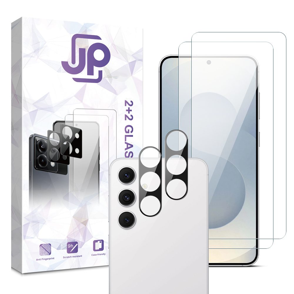 Levně JP Combo pack, Sada 2 tvrzených skel a 2 sklíček na fotoaparát, Samsung Galaxy S25 FE