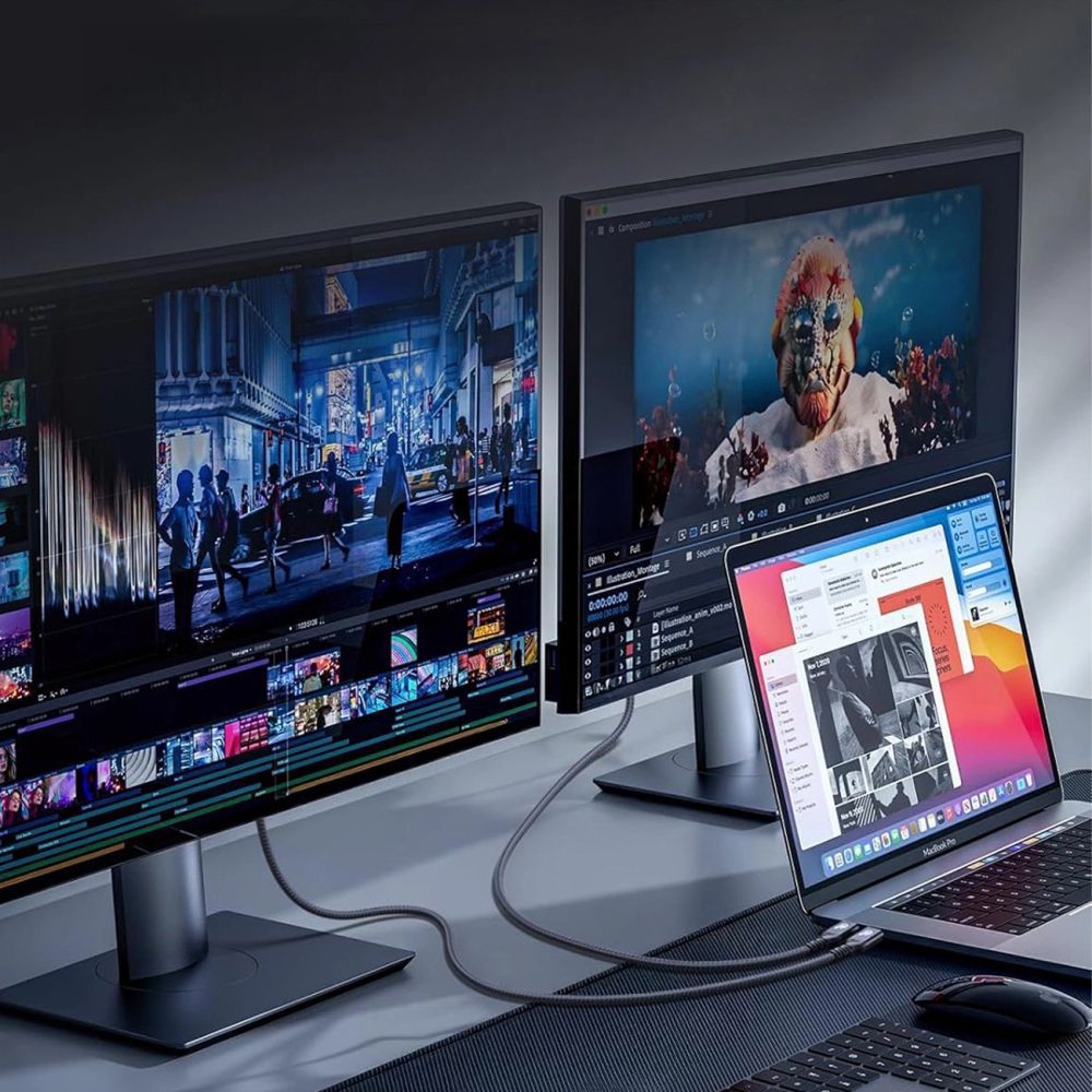 Wozinsky WPS-UY415S kábel USB-C - USB-C, Thunderbolt 4, 240W, 1,5 m, čierny