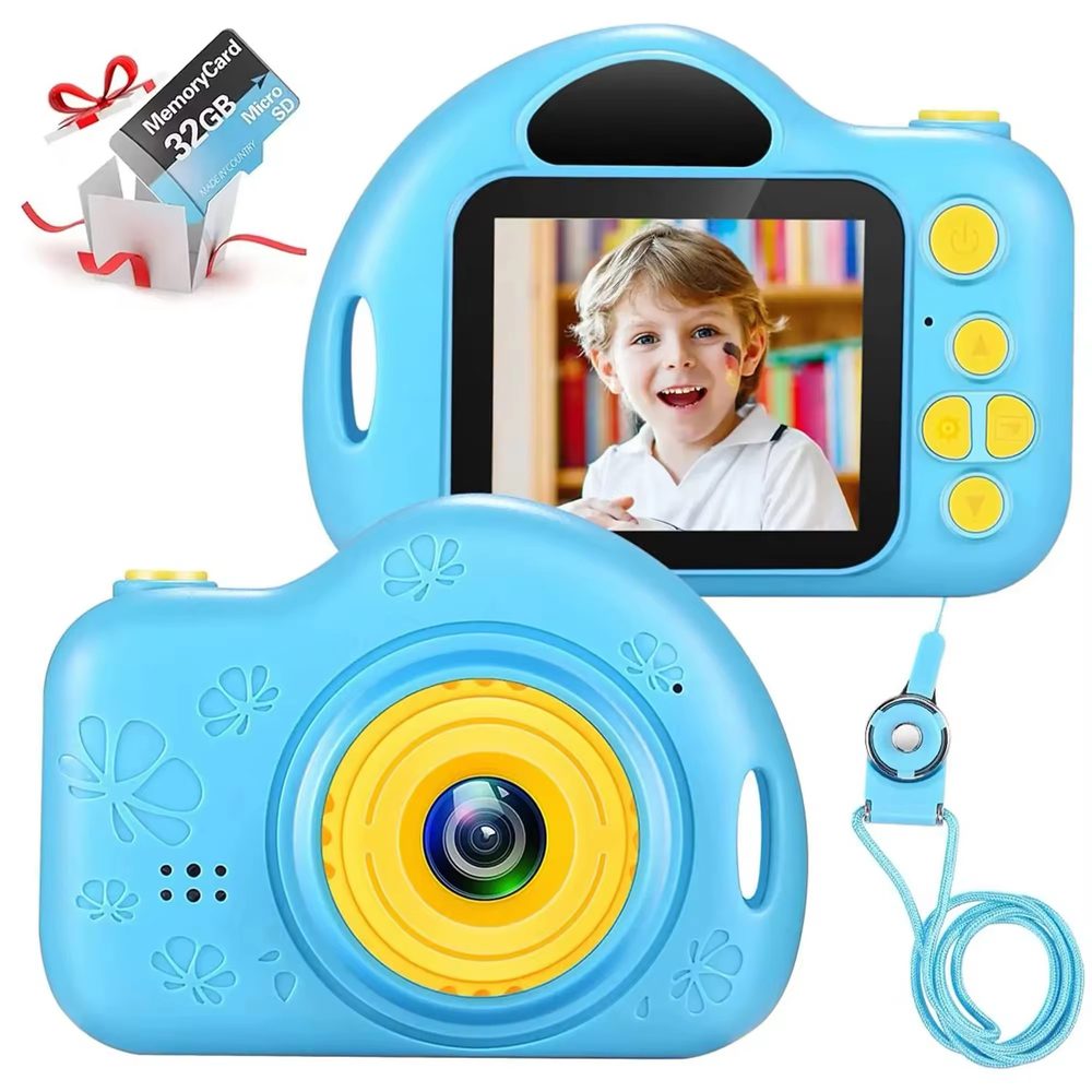 Levně Mini dětský fotoaparát 1080P, modrý
