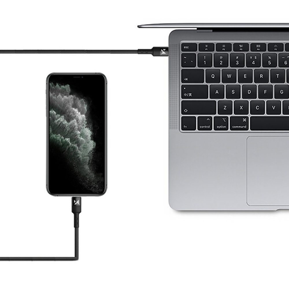 Wozinsky USB-C Lightning Kábel, Power Delivery 18W, 2m Fekete (WUC-PD-CL2B)