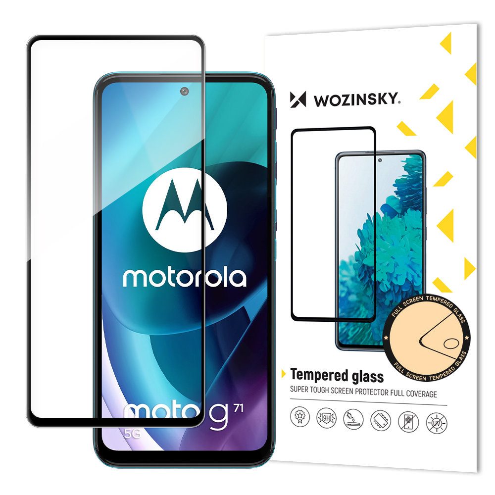 Folie De Sticlă Securizată 5D Pentru Motorola Moto G71 5G, Neagră