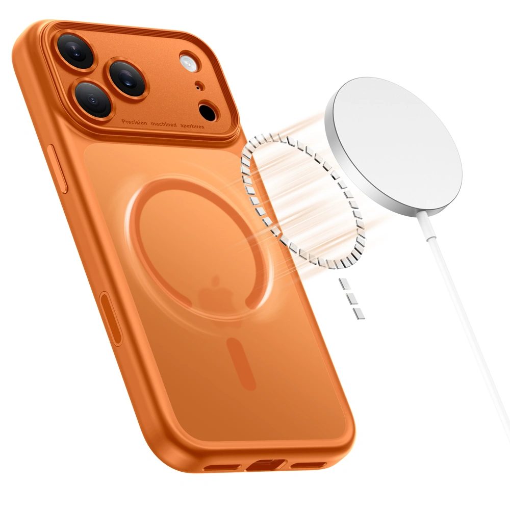 Tech-Protect MagPeak MagSafe CC, iPhone 17 Pro, oranžový