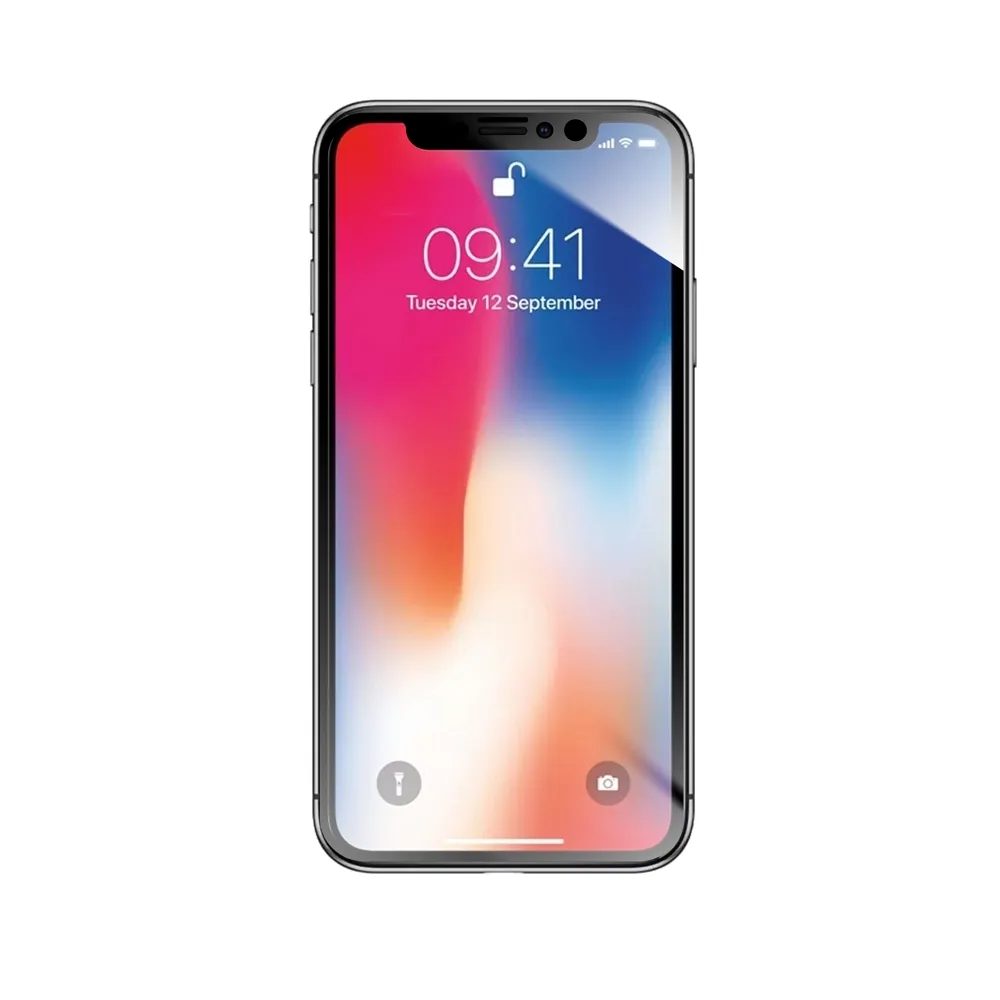 Forcell Flexible 5D Full Glue Hibridno Staklo, IPhone X / Xs, Crni