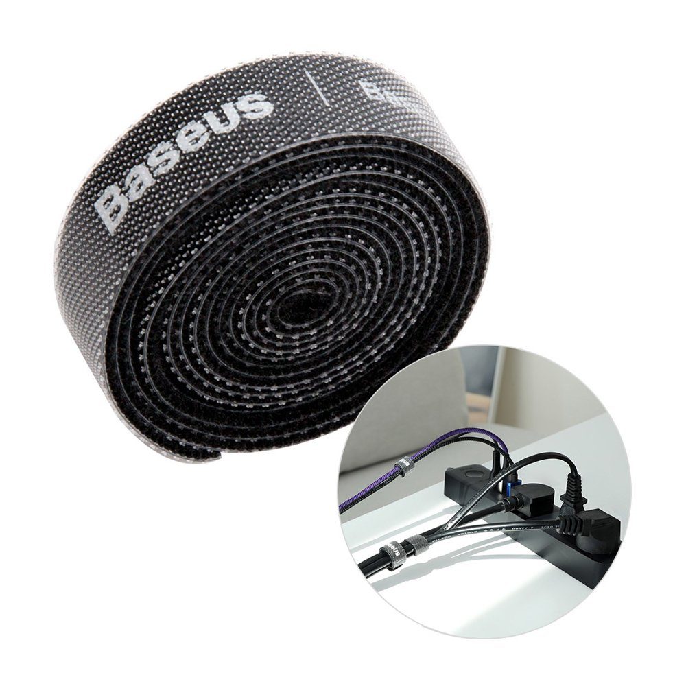 Baseus Rainbow Circle kábelrendező 1 m, fekete (ACMGT-E01)