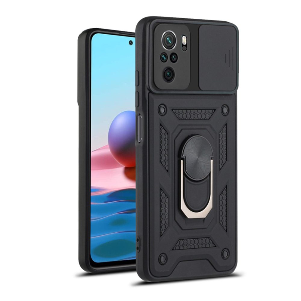 Techsuit CamShield, Xiaomi Redmi Note 10 4G / Note 10S / Poco M5s, fekete
