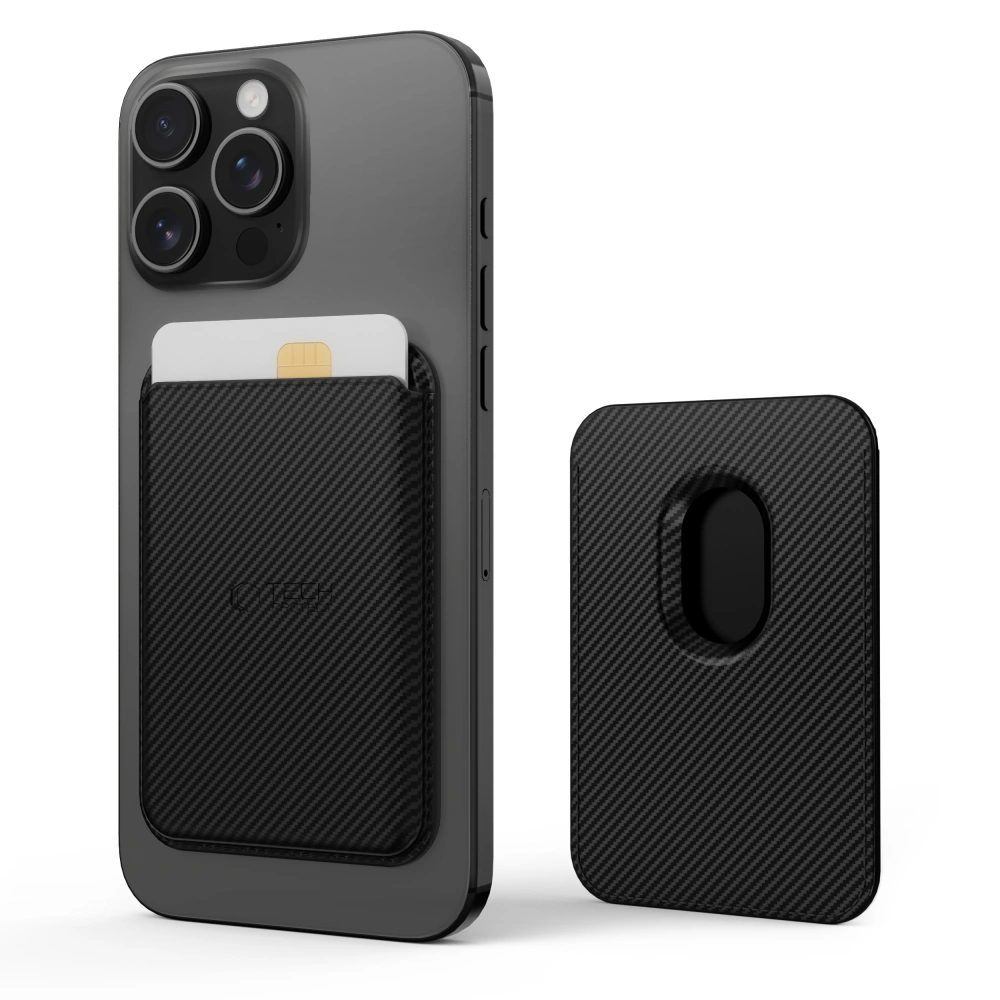 Levně Tech-Protect MagWallet Magsafe Univerzální magnetický držák karet, carbon