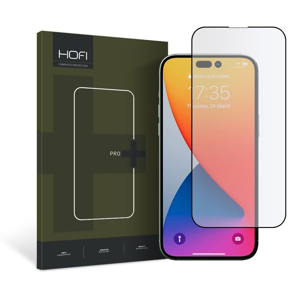 Hofi Pro+ Zaštitno Kaljeno Staklo, IPhone 14 Pro, Crna