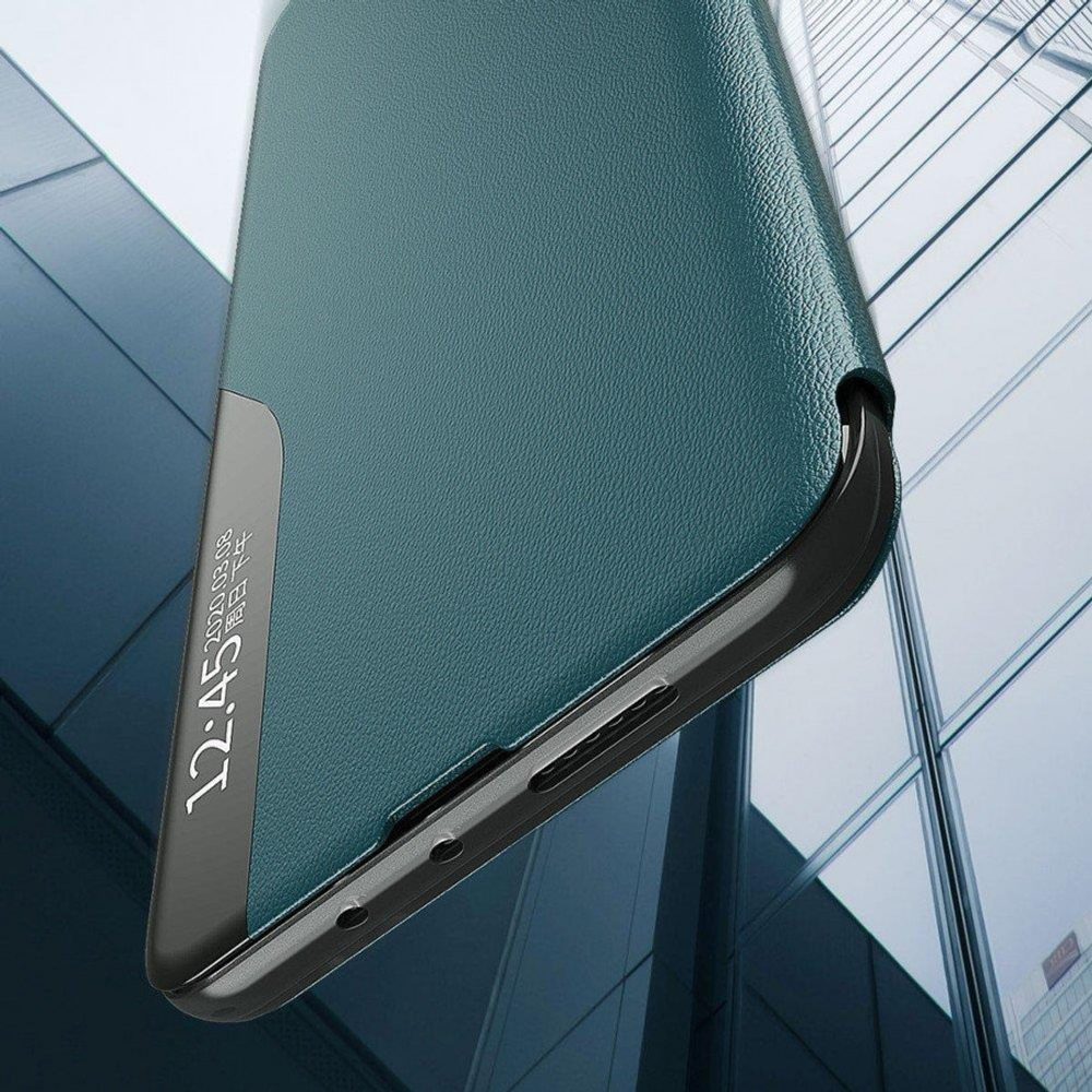 Eco Leather View Case, Samsung Galaxy A12, Kék