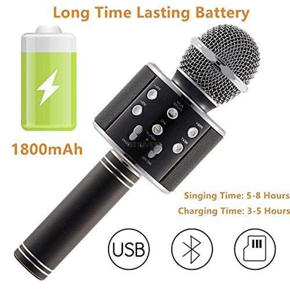 Karaoke Mikrofon WS858, Fekete