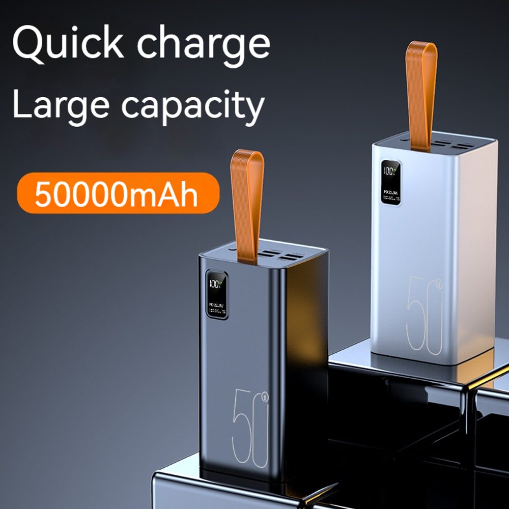 Powerbanka 50000mAh, PD 22,5W, QC3.0, černá