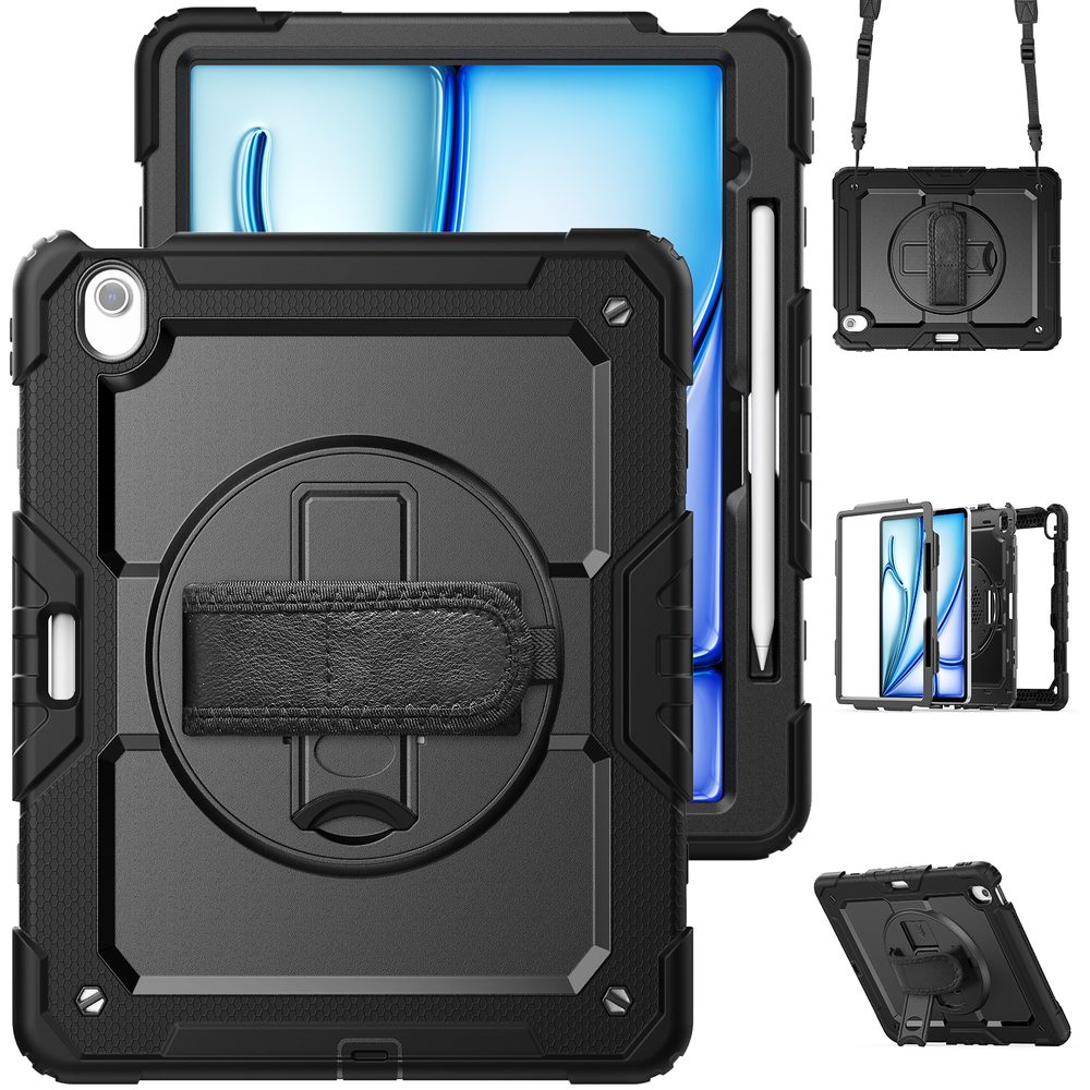 JP Solid360 obal na tablet, iPad Air 11 2024 / 2025 / 2026, čierny