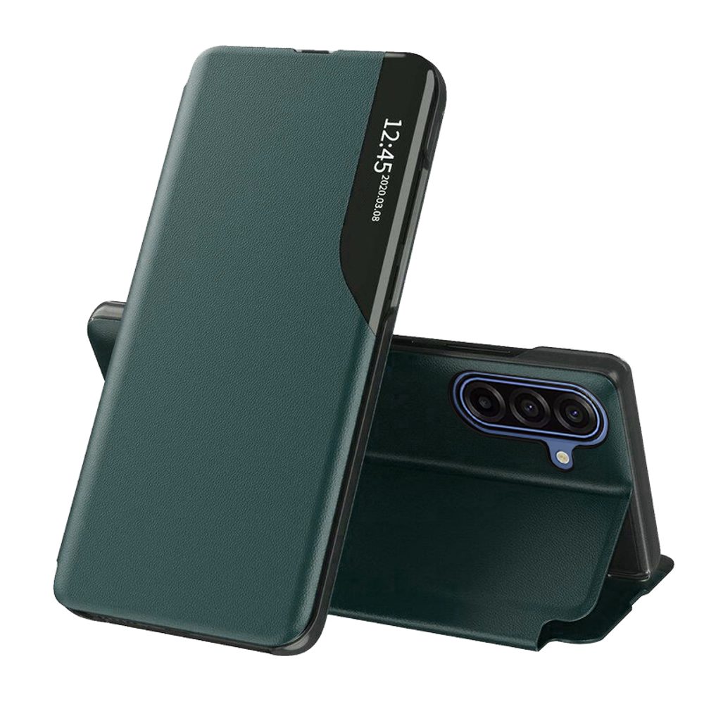 Eco Leather View Case, Samsung Galaxy A17 5G, zelené