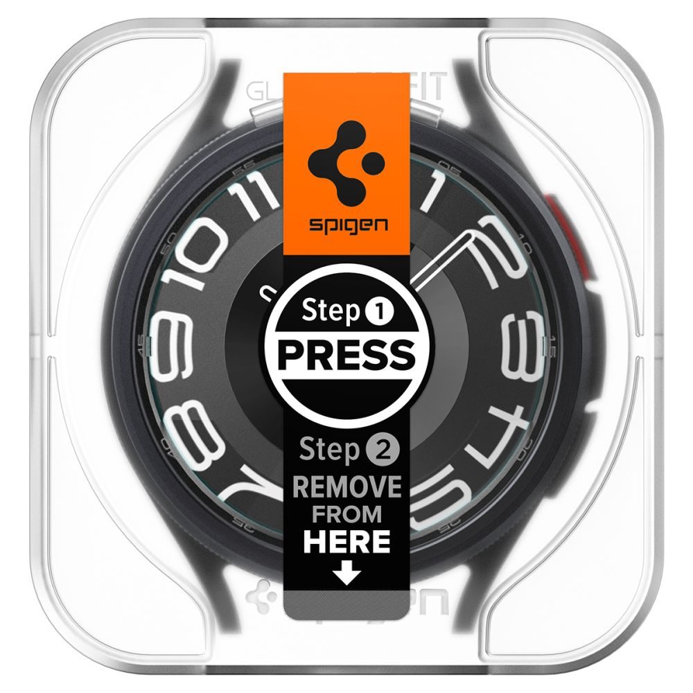 Spigen Glas.TR EZ Fit Sticla Securizata 2 Piese, Samsung Galaxy Watch 6 (43 Mm)