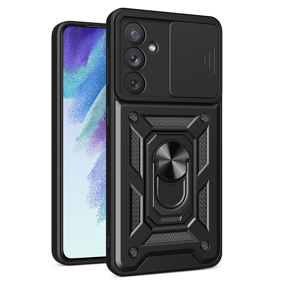 Hibrid Armor Camshield, Samsung Galaxy A54 5G, fekete
