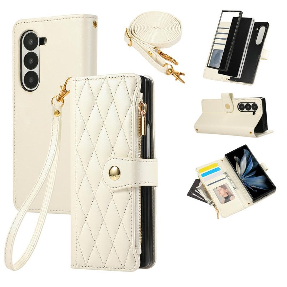 Levně Glamour pouzdro, Samsung Galaxy Z Fold 6, bílé