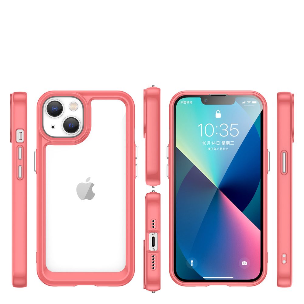 Outer Space Case Maska, IPhone 14 Plus, Crvena