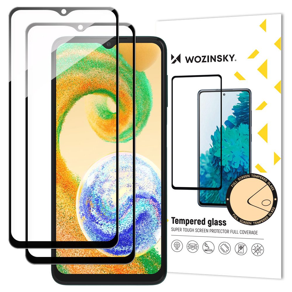 Wozinsky 2x 5D Zaščitno Kaljeno Steklo, Samsung Galaxy A04s, črn