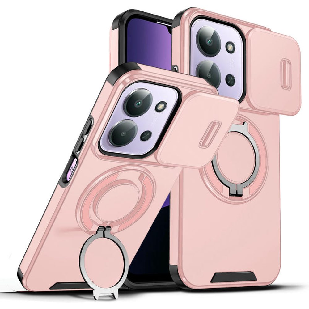Levně Camslide Stand obal, Xiaomi Redmi 15C, růžový