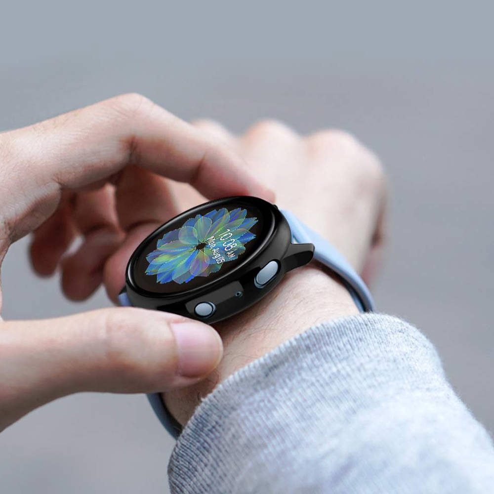 Puzdro 2v1 So Sklom Pre Samsung Galaxy Watch Active 2, 40 Mm, Priehľadné