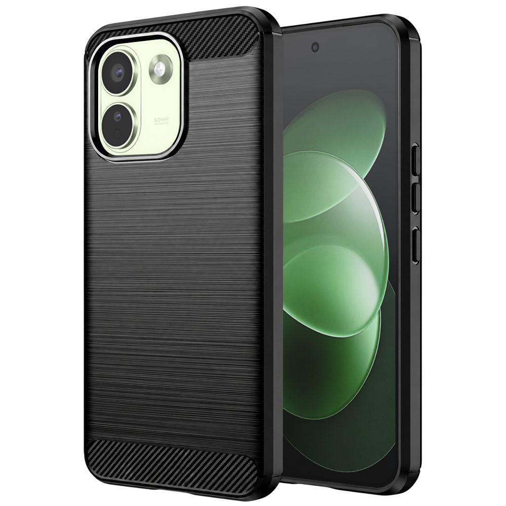Husă Carbon Silicon, Xiaomi Redmi Note 17 Pro Max, neagră